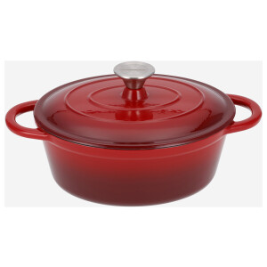 SILVERCREST Gietijzeren pan 25 cm 3 L (Rood)
