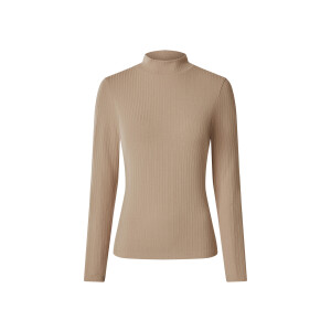 ESMARA Dames geribde trui (Beige, XS (32/34))
