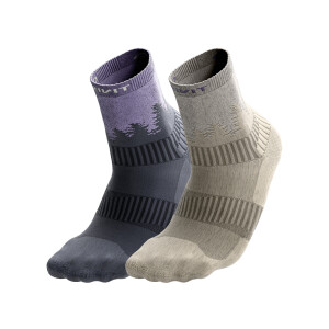 CRIVIT 2 Paar sportsokken (donkerblauw/lila/beige, 39/40)