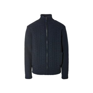 LIVERGY Gebreide heren vest (L, Marineblauw)