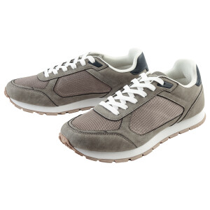 LIVERGY Heren sneakers (Grijs/donkerblauw, 43)