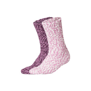 esmara 2 Paar huissokken (Lila, 39-42)