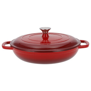 SILVERCREST Gietijzeren pan 30 cm 3,7 L (Rood)