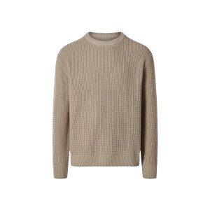 ESMARA MEN Heren gebreide trui (Beige, S)