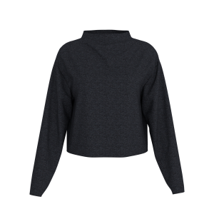 ESMARA Dames gebreide trui, cropped (Zwart, L (44/46))