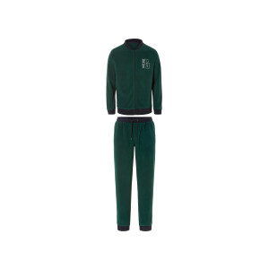 LIVERGY Heren fleece huispak (Groen, XXL)