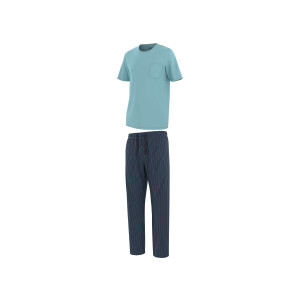 LIVERGY Heren pyjama (strepen/blauw, S)