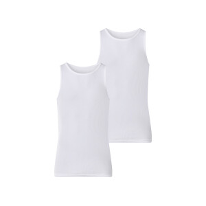 ESMARA MEN Set van 2 heren hemden (Wit, M)