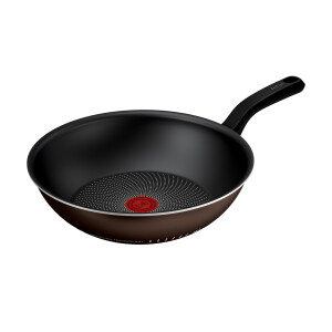 TEFAL Light Cook Wokpan 28 cm, Lichte pan, Antiaanbaklaag, Inductie, Aluminium, bruin H0591932