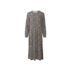 esmara Dames midi-jurk (34, Zwart/print)