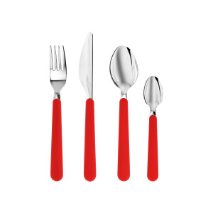 SILVERCREST Rvs bestekset 16-delig (Rood)