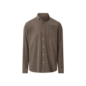 ESMARA MEN Heren corduroy overhemd (Beige, S)