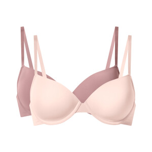 esmara Set van 2 dames beugel-bh's (Lichtroze, 75B)