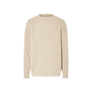 LIVERGY Gebreide heren trui (Wit, XL)