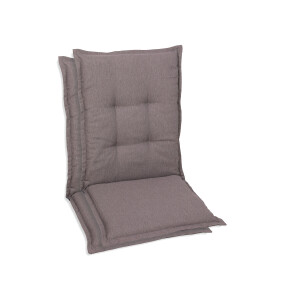 GO-DE Textil Tuinkussen (Stoelkussens voor stoelen met een normale rugleuning, Taupe)
