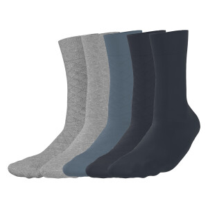 esmara Men 5 Paar heren sokken (Grijs/blauw/donkerblauw, 43-46)