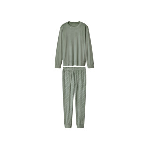 esmara Velours dames pyjama (Groen, XS (32/34))