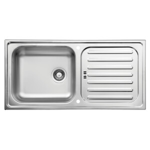 Respekta RVS inbouw wasbak Riverside - met afdruipvlak (100 x 50 cm)