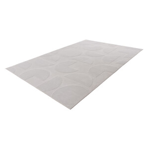 KAYOOM Vloerkleed Niburi 100, laagpolig (425, Zilver, 80 x 150 cm)