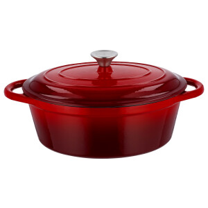 SILVERCREST Gietijzeren pan 29 cm 4,8 L (Rood)