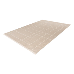 KAYOOM Vloerkleed Stage - laagpolig & allergievriendelijk (125, Beige, 120 x 170 cm)
