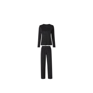 esmara Dames fleece pyjama (Zwart, M (40/42))