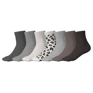ESMARA KIDS 7 Paar kinder sokken (gedessineerd/wit/grijs/bruin, 35-38)