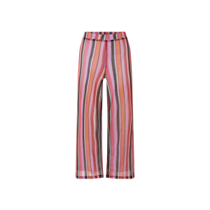 esmara Dames broek - Wide leg (Rood/gestreept, M (40/42))