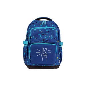 CRELANDO Kinder schooltas - ergonomische rugzak (Glow in the dark/blauw)