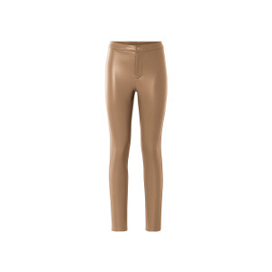 ESMARA Dames jegging, slim fit, in lederlook (Beige, 38)