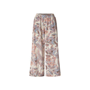 esmara Dames culotte - 7/8 lengte - met stretch (Crème/blauw, 42)