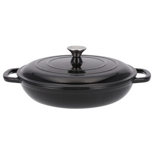 SILVERCREST Gietijzeren pan 30 cm 3,7 L (Zwart)