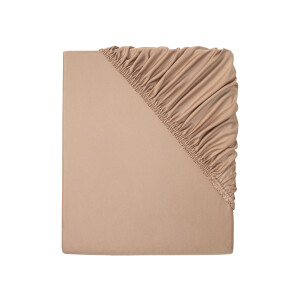 LIVARNO home Microvezel jersey hoeslaken 140-160 x 200 cm (Bruin)