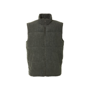 esmara Men Corduroy heren bodywarmer (Donkergroen, L)