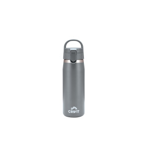 CRIVIT RVS drinkfles 1 L (Grijs)