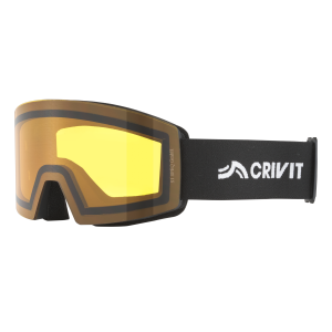 CRIVIT Kinder skibril, frameloos (Slecht weer/hoekig, Zwart)