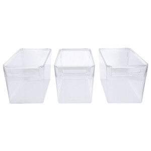 SILVERCREST Koelkastorganizers met deksel - 3 bakjes - 4,8 L