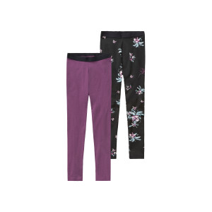 pepperts! Meisjes leggings (146/152, Gedessineerd zwart/lila)