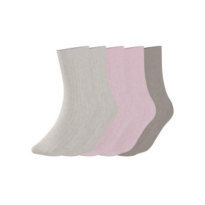esmara 5 Paar sokken (Beige/roze, 35-38)