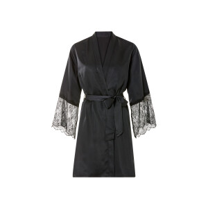 esmara Satijnen dames kimono (Zwart, L (44/46))