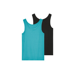 pepperts! 2 kinder hemden (Blauw/zwart, 158/164)