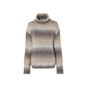 esmara Gebreide dames trui (grijs/wit/beige, XS (32/34))