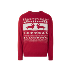 LIVERGY Heren Kersttrui (Rood, XXL)