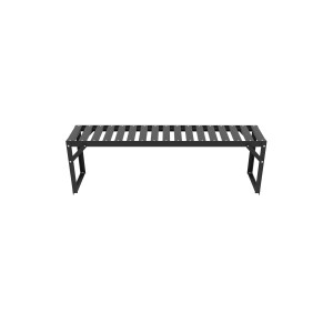 Vitavia Aluminium tafelblad, 121 x 28 x 39 cm, zwart