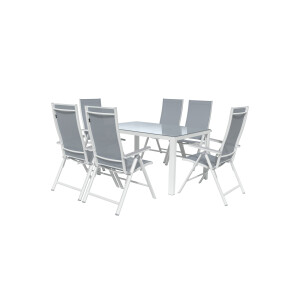 LIVARNO home Aluminium tuinset Houston 7-delig