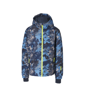 CRIVIT Kinder ski-jas (Donkerblauw/blauw/grijs, 122/128)