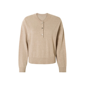 esmara Fijngebreide dames trui (S (36-38), Beige)