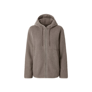 ESMARA Dames teddy fleecejas (Beige, XS (32/34))