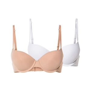 esmara Dames push-up beha&apos;s (80B, Beige/wit)