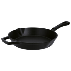 SILVERCREST Gietijzeren grillpan of koekenpan (Rond, zwart)
